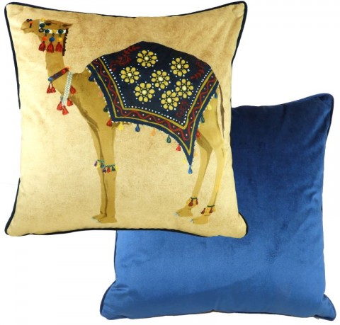 Camel Indigo cushion cover